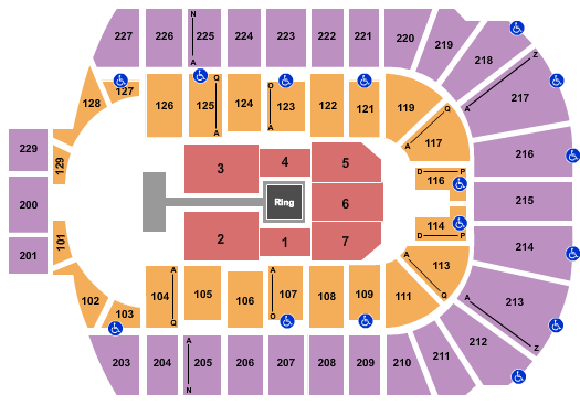 Blue Cross Arena WWE Seating Chart
